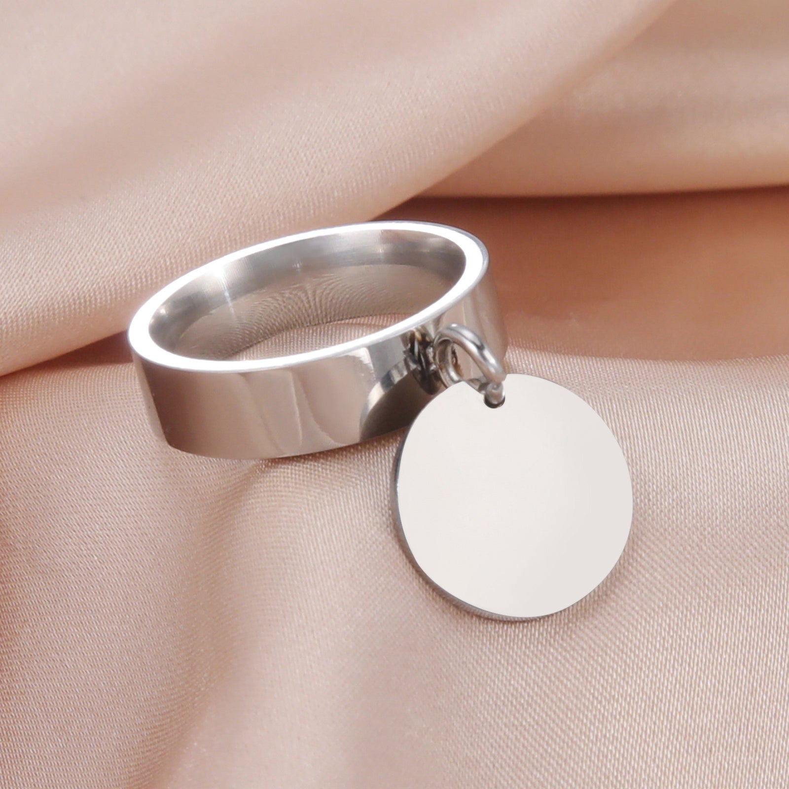 6MM Wide Hanging Wafer Fashion Simple Titanium Steel – Stylish Gifts — 1