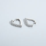 S925 Silver Heart-shaped Earrings Zircon Earrings – Thoughtful Gifts — 6