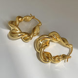 European And American Style Golden Twist Earrings – Stylish Gifts — 3