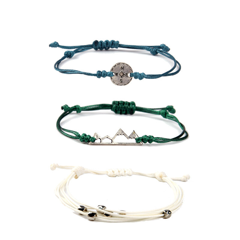 Handwoven Mountain Compass Colorful Rope – Jewelry Gift Ideas — 1