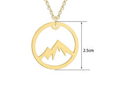 Stainless Steel Mountain Pendant Clavicle – Jewelry Gift Ideas — 8