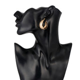Gold Textured Earrings Original Design Accessory – Stylish Gifts — 1