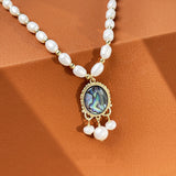 Freshwater Pearl Abalone Shell Necklace Fashion – Jewelry Gift Ideas — 4