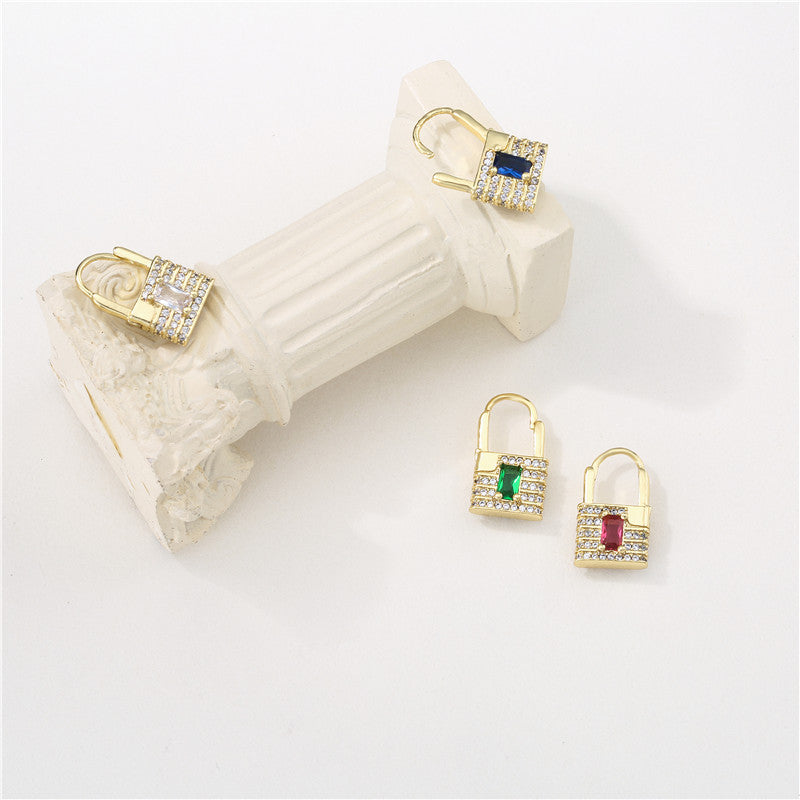 Women's Simple Microset Colored Zircon Earrings – Gifts for Her — 1