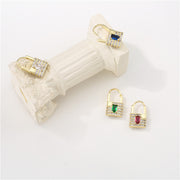 Women's Simple Microset Colored Zircon Earrings – Gifts for Her — 1