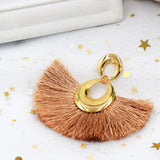 Water Drop Fan-shaped Tassel Earrings – Birthday Gifts — 6