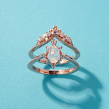 Moonstone Crown Double Combination Women's Copper Rose – Gifts for Her — 6