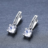 Inlaid Copper-plated Square Zircon Earrings – Practical Gifts — 1