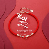 Handmade Koi Braided Rope Red Rope Bracelet – Jewelry Gift Ideas — 5
