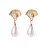 Silver Needle French Vintage Court Style Pearl Drop – Stylish Gifts — 3