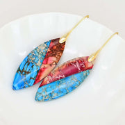 Vintage Colorful Leaf Earrings Elegant Temperament – Stylish Gifts — 1
