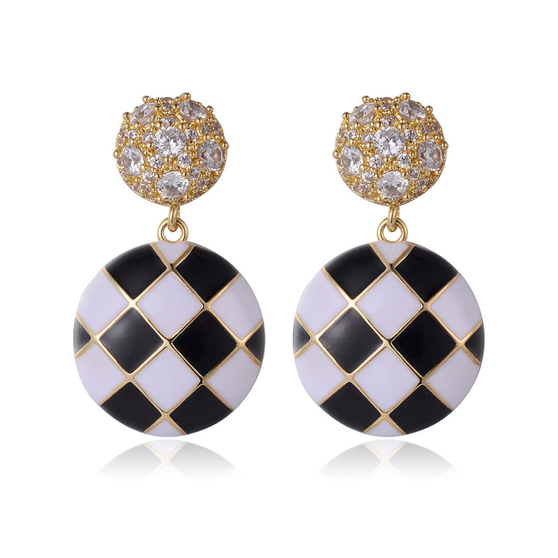 Short Pearl Frosted Bead Copper Earrings – Special Occasion Gifts — 1
