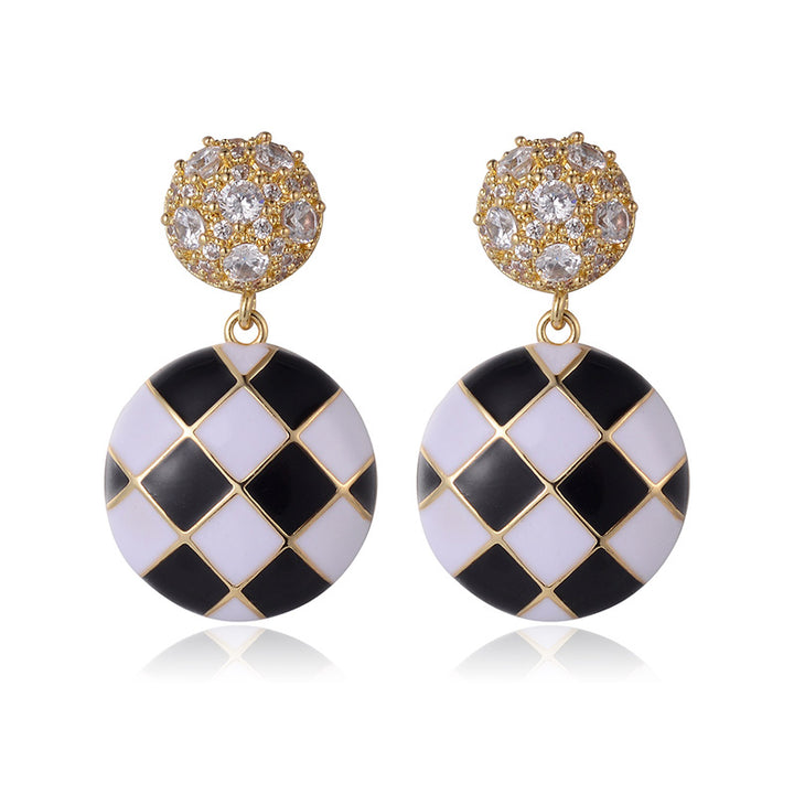 Short Pearl Frosted Bead Copper Earrings – Special Occasion Gifts — 1