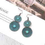 Vintage Double Layer Round Earrings – Unique Gift Ideas — 3