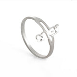 Simple Hollow Cross Interlaced Letter Women's Ring – Gifts for Her — 2