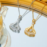 Flexible Apricot Leaf Fan Necklace Simple – Jewelry Gift Ideas — 1