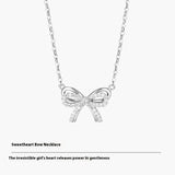 Full Diamond Bow Pendant Necklace Accessories – Jewelry Gift Ideas — 2
