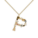 English Letter Necklace Female Colorful Crystals – Jewelry Gift Ideas — 20
