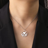 Simple Hollow Round Brand Branch Bird Pendant – Jewelry Gift Ideas — 3
