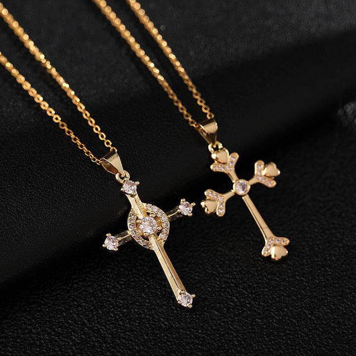 Womens Gold Plated Copper Zircon Heart Geometric – Jewelry Gift Ideas — 1