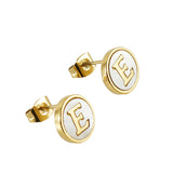 Titanium Steel 26 English Alphabet Letter Earrings – Thoughtful Gifts — 12