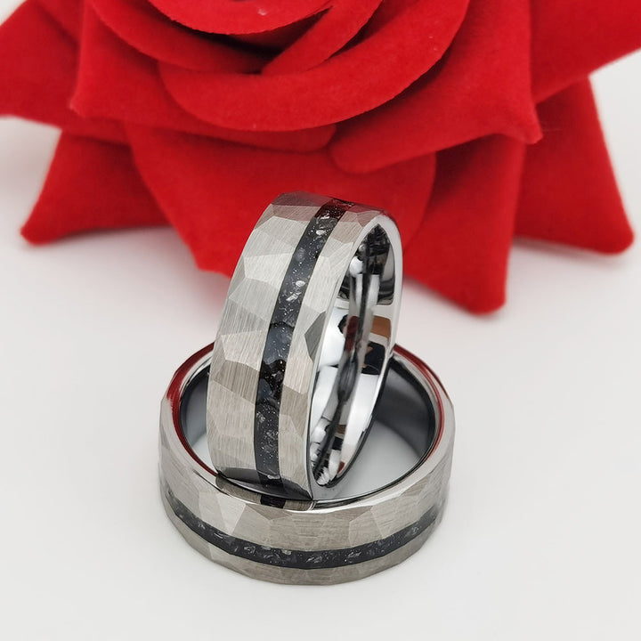 Fashion Flat Steel Tungsten Gold Ring – Stylish Gifts — 1