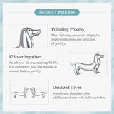 S925 Sterling Silver Dachshund Earrings – Stylish Gifts — 6