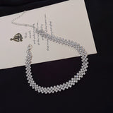 Simple Full Diamond Necklace Choker Collar Japan – Jewelry Gift Ideas — 5