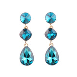 Women's Drop Shape Glass Gemstone Earrings – Gifts for Her — 7
