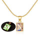 26 Letter Square Necklace Colorful Shell Luminous – Jewelry Gift Ideas — 6