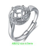 925 Silver Plating 18k Platinum Ring Frame Accessories – Stylish Gifts — 5