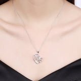 Rhinestone Letter Mom Heart Pendant Necklaces – Gifts for Her — 5