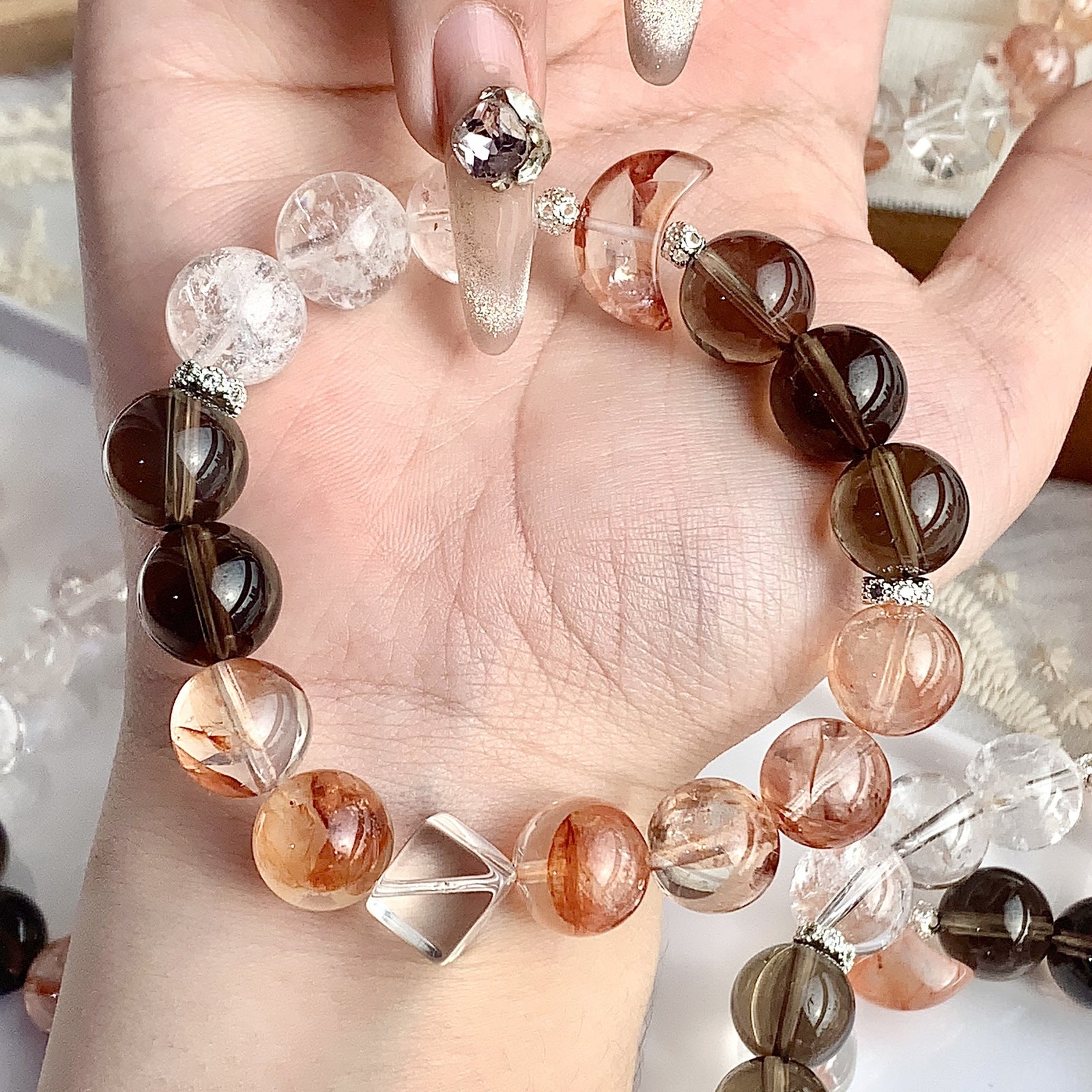 Natural Crystal Bracelet White Crystal Crystal – Jewelry Gift Ideas — 1