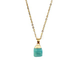 Cut Natural Necklace With Original Stone Pendant – Jewelry Gift Ideas — 20