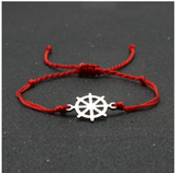 Stainless Steel Rudder Bracelet Hand Braided Rope – Jewelry Gift Ideas — 4