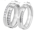 Titanium Steel Couple Ring Wedding Diamond Ring – Gifts for Couples — 3