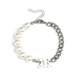 Advanced Pearl Chain Titanium Steel Letter – Jewelry Gift Ideas — 3
