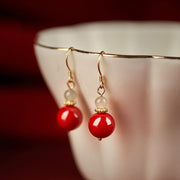 Cinnabar S925 Sterling Silver Stud Earrings Niche – Jewelry Gift Ideas — 1