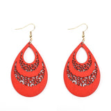 Wood Hollow Waterdrop Earring Jewelry – Jewelry Gift Ideas — 4