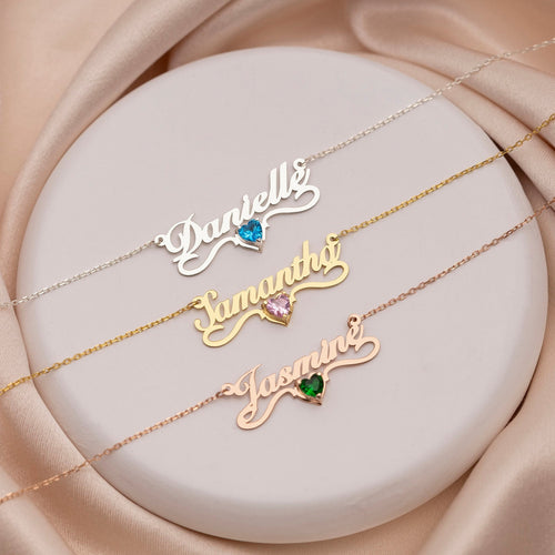 Crystal Personalized Name Necklace Stainless – Jewelry Gift Ideas — 2