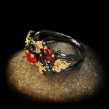 Fashion Color Floral Angel Two-tone Female Ring – Stylish Gifts — 8
