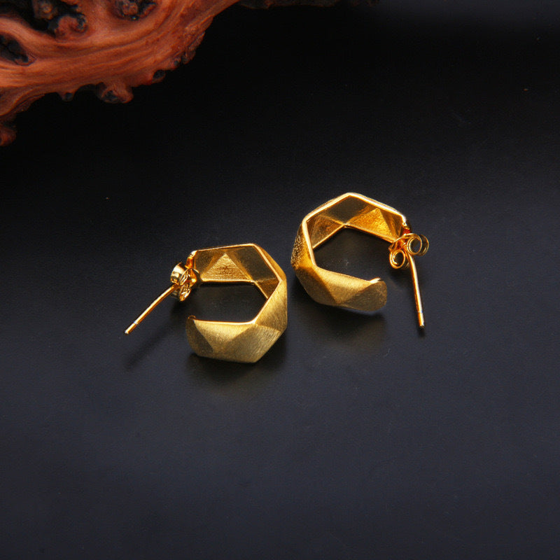Silver Needle French Retro Stud Earrings – Small Gift Ideas — 1