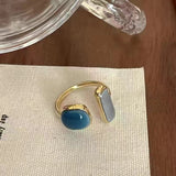 Fashion Oil Dripping Geometric Ring – Stylish Gifts — 14