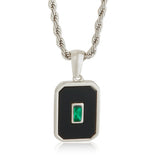 Square Rose Pendant Necklace Fashion Stainless – Jewelry Gift Ideas — 3