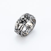 Skull Couple Ring Vintage Old Domineering Men's Cross – Gifts for Him — 15