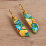 Geometric Flower Shape Pendant Earrings – Jewelry Gift Ideas — 17