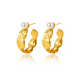 Fashion Irregular Round Earrings Titanium Steel – Stylish Gifts — 4