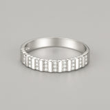 Women's Sterling Silver Fashion Line Ring – Stylish Gifts — 9