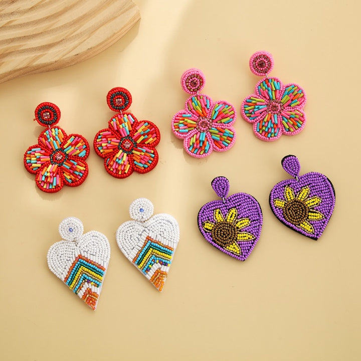 Creative Beach Vacation Handmade Fabric Bead Earrings – Gifts for Her — 1