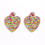 Creative Ethnic Style Stud Earrings Women's Color Love – Stylish Gifts — 9